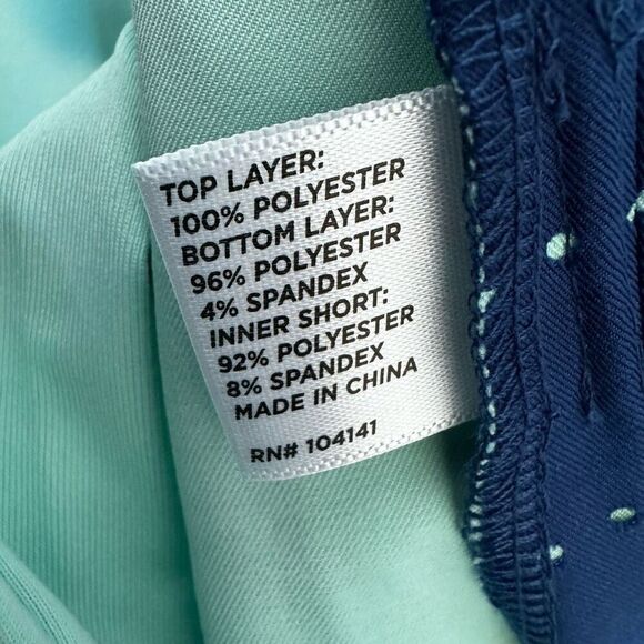 LADY HAGEN Blue Eyelet Turquoise Lined Athleisure Skort Size 16 NWT - Picture 9 of 12